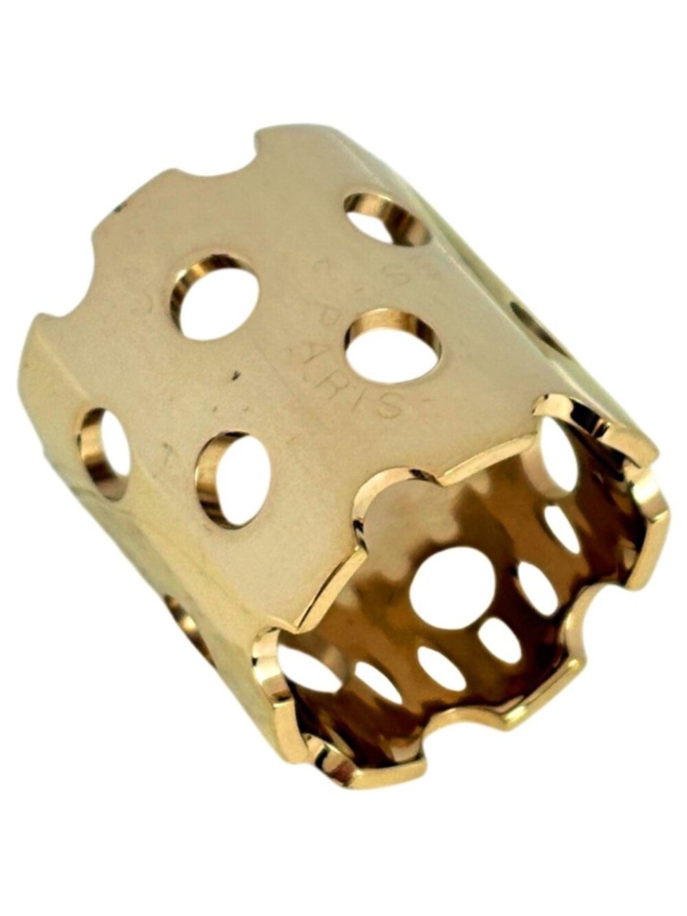 Hermes Perforet Scarf Ring Gold Plated - Picture 1 of 4